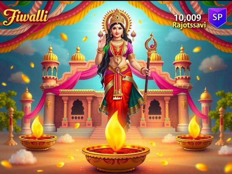 Premium Spin Ace Diwali Rajotsav Event Premium Spin Ace Diwali Rajotsav event showing decorated palace and Lakshmi character