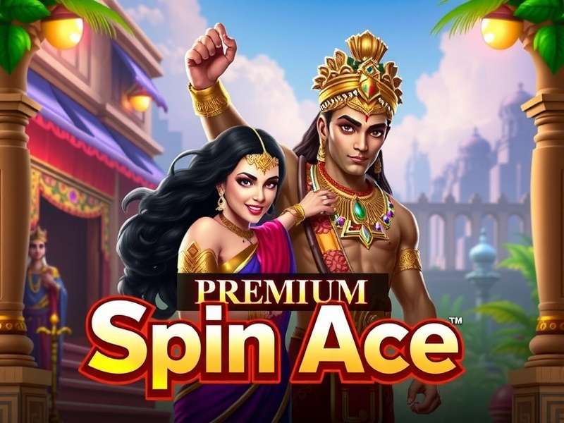 Premium Spin Ace Official Cover Art Premium Spin Ace game cover featuring royal Indian characters in luxurious settings