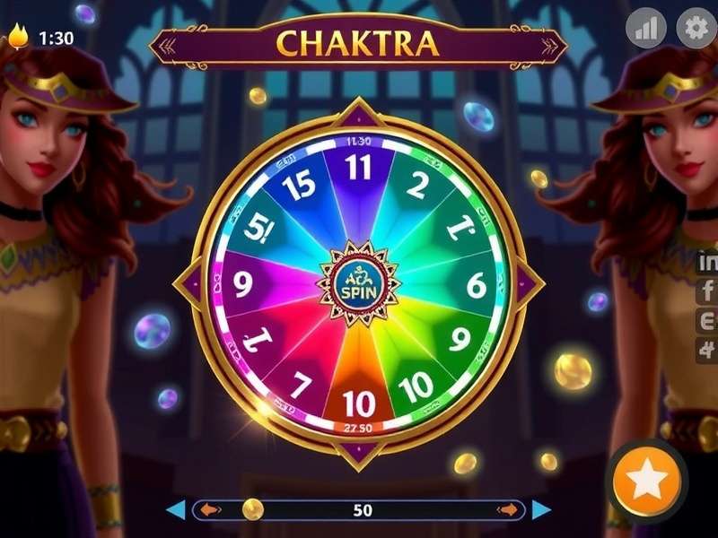 Premium Spin Ace Strategic Gameplay Premium Spin Ace gameplay showing Chakra Wheel and kingdom management screen
